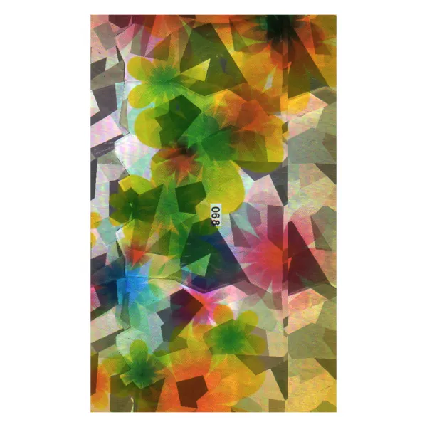 Folie decor unghii, Lila Rossa, cu adeziv, holografica, 068