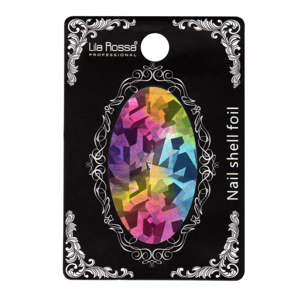 Folie decor unghii, Lila Rossa, cu adeziv, holografica, 072