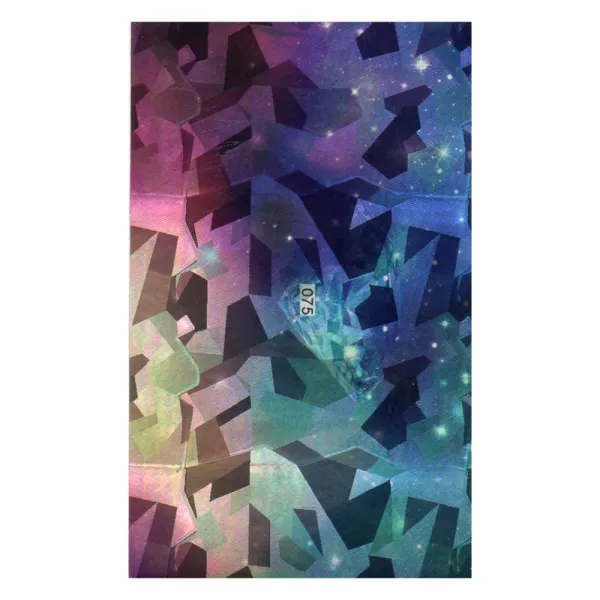 Folie decor unghii, Lila Rossa, cu adeziv, holografica, 075