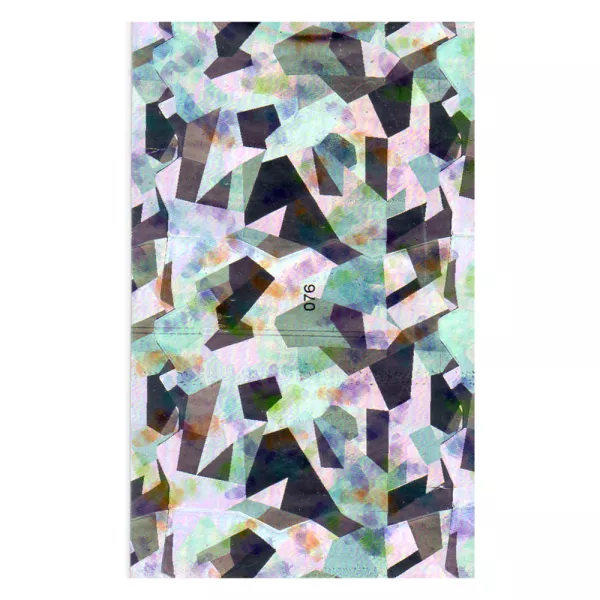 Folie decor unghii, Lila Rossa, cu adeziv, holografica, 076