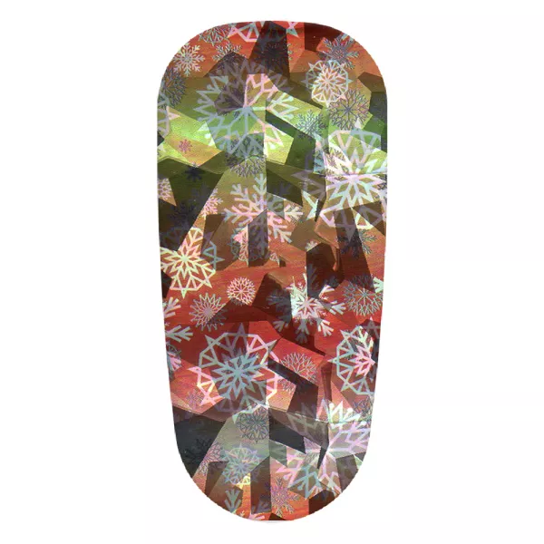 Folie decor unghii, Lila Rossa, cu adeziv, holografica, 080