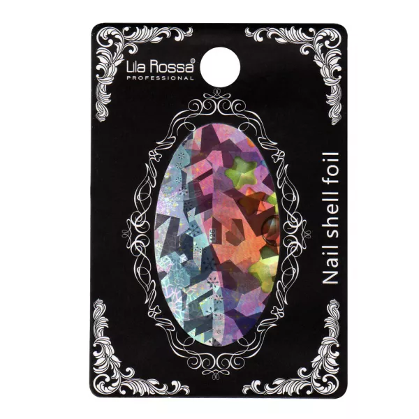 Folie decor unghii, Lila Rossa, cu adeziv, holografica, 126
