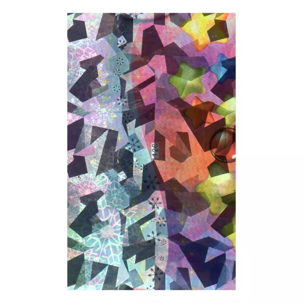 Folie decor unghii, Lila Rossa, cu adeziv, holografica, 126
