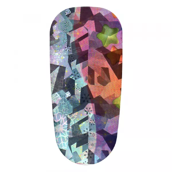 Folie decor unghii, Lila Rossa, cu adeziv, holografica, 126