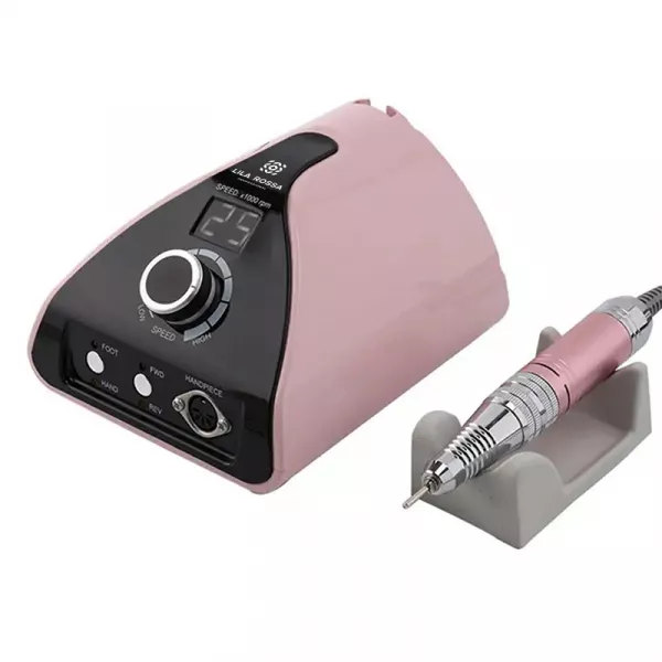 Freza unghii, pila electrica, Lila Rossa, 35000 RPM, ecran led, roz