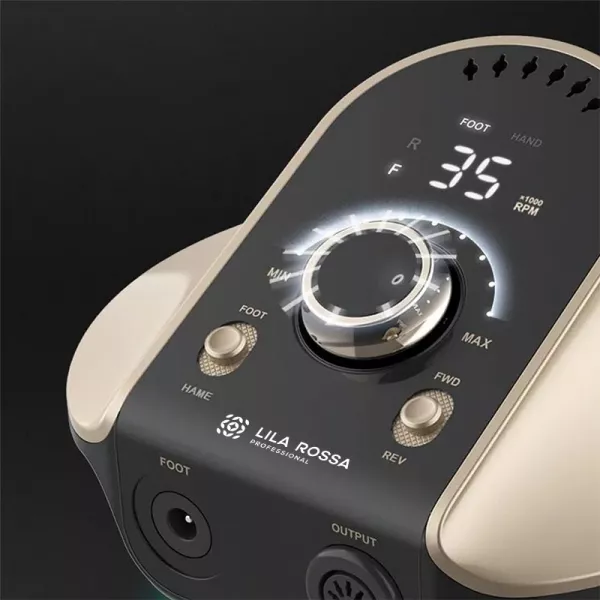 Freza unghii, pila electrica, Lila Rossa,35000 RPM, 45w, auriu