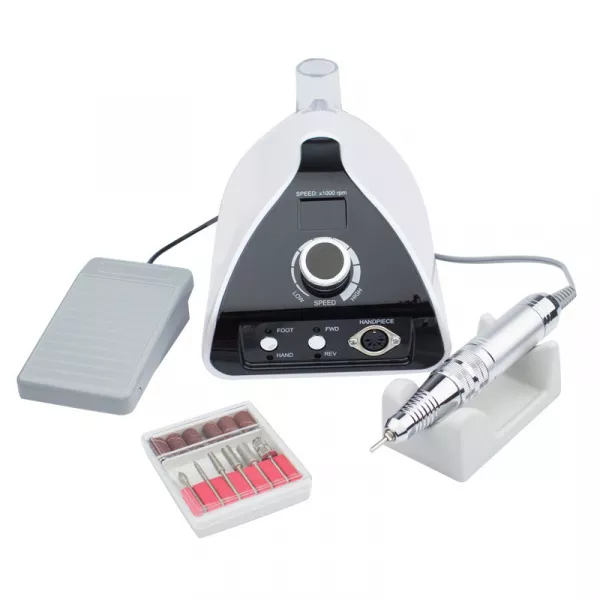 Freza unghii, pila electrica, Lila Rossa,35000 RPM, ecran led, alb 