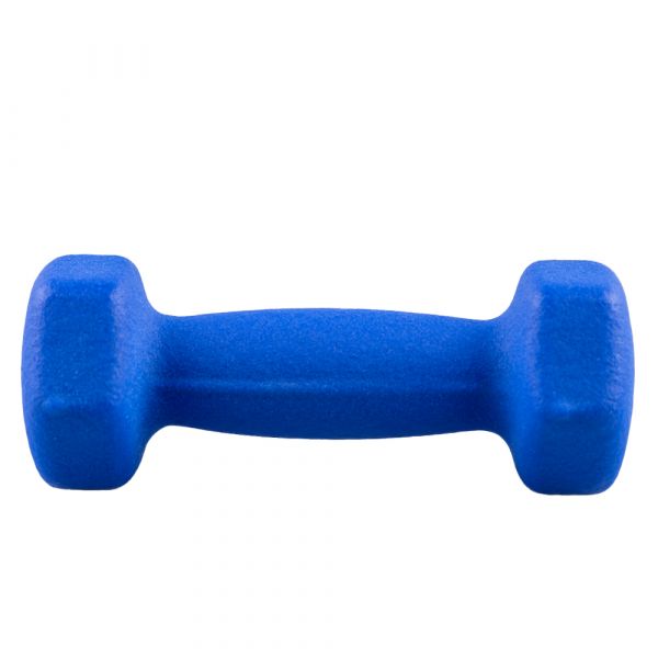 Gantera fitness Karemi, tip hexagon, de 1 kg, albastru