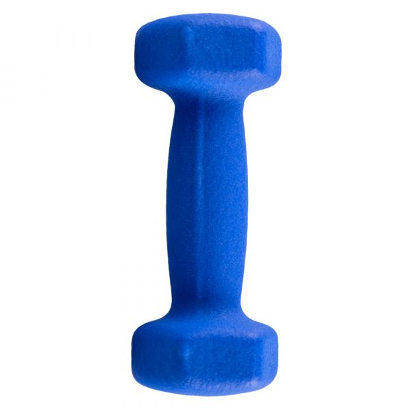 Gantera fitness Karemi, tip hexagon, de 1 kg, albastru