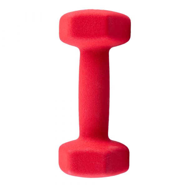 Gantera fitness Karemi, tip hexagon, de 2 kg, rosie