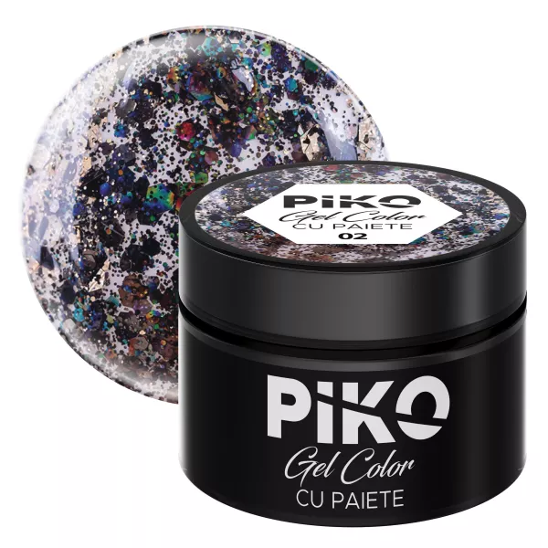 Gel color cu paiete Piko, 5g, 02