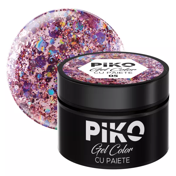 Gel color cu paiete Piko, 5g, 05