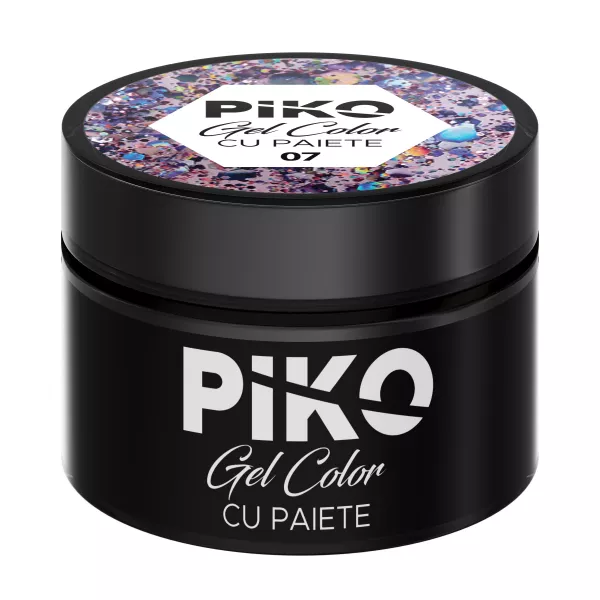 Gel color cu paiete Piko, 5g, 07