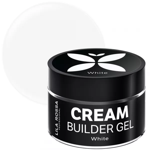 Gel de constructie, Lila Rossa, Cream Builder Gel, White, 50 g