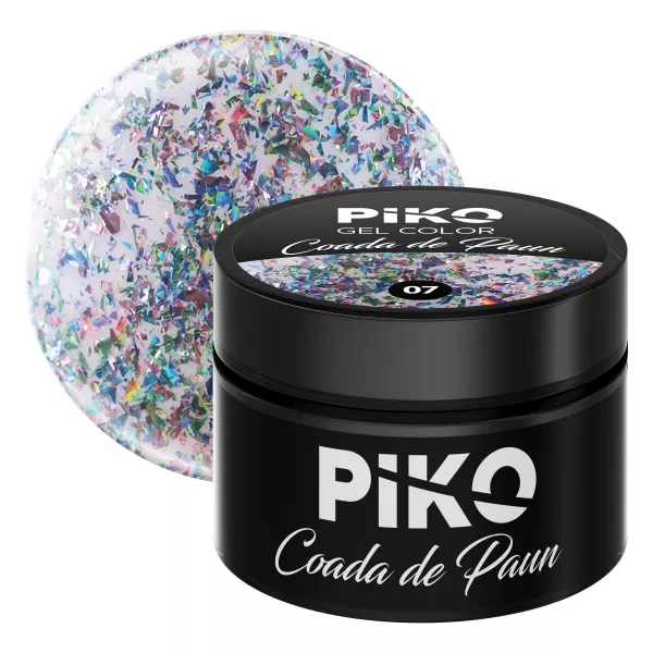 Gel UV color Piko, Coada de paun, 5g, model 07