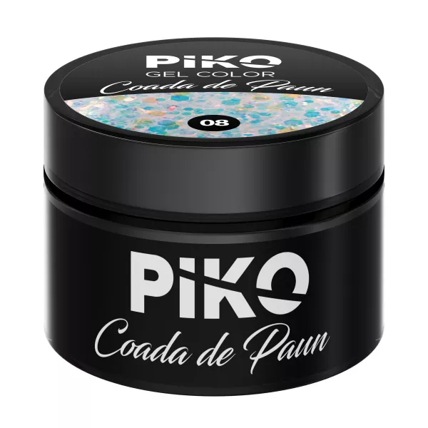 Gel UV color Piko, Coada de paun, 5g, model 08