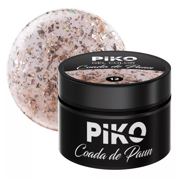 Gel UV color Piko, Coada de paun, 5g, model 12