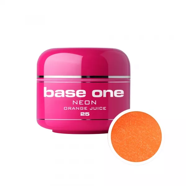 Gel UV color Base One, Neon, orange juice 25, 5 g