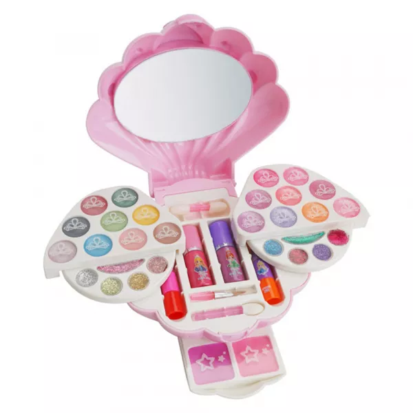 Trusa beauty makeup copii si unghii, tip scoica