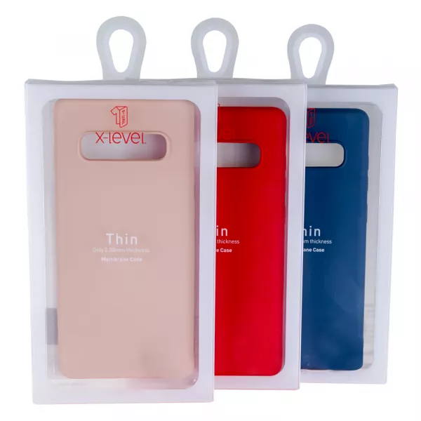 Husa de protectie Loomax pentru Samsung S10 Plus, Silicon Subtire, Rosie