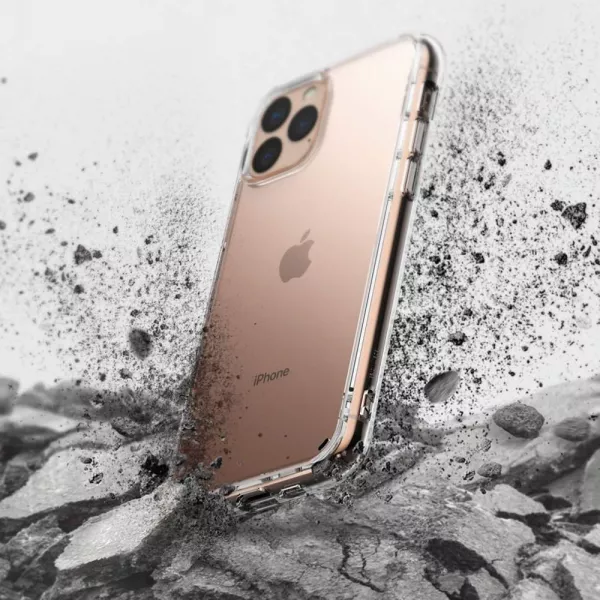 Husa Loomax de protectie pentru iPhone 11 Pro, silicon subtire, 2 mm, transparent