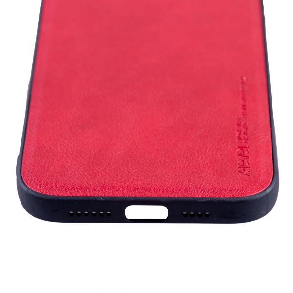 Husa de protectie Loomax, Iphone 12/12 Pro,  piele ecologica, rosu