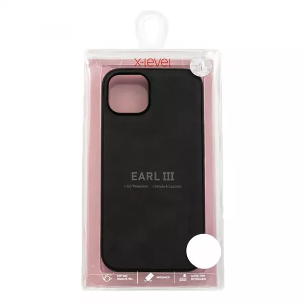 Husa Loomax de protectie iPhone 12 Mini, anti-soc, din piele ecologica, subtire, negru