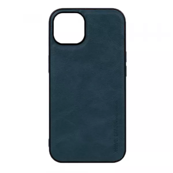 Husa Loomax de protectie iPhone 12 Mini, anti-soc, din piele ecologica, subtire, albastru