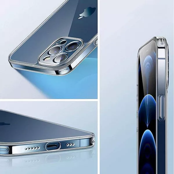 Husa Loomax de protectie pentru iPhone 12 Pro Max, silicon subtire, 2 mm, transparent