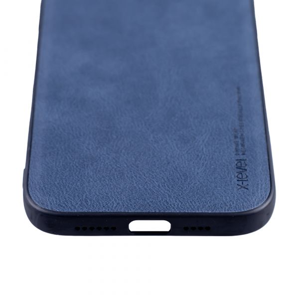 Husa de protectie Loomax, Iphone 12 Pro Max,  piele ecologica, albastru