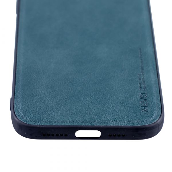 Husa de protectie Loomax, Iphone 12 Pro Max,  piele ecologica, verde