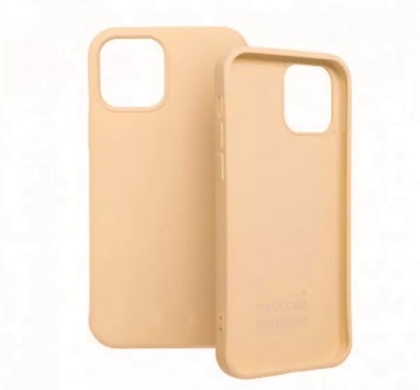 Husa de protectie Loomax, pentru iPhone 12 / 12 Pro, silicon subtire, bej