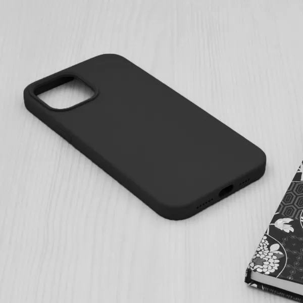 Husa de protectie Loomax, pentru iPhone 12 Mini,  silicon subtire, neagra