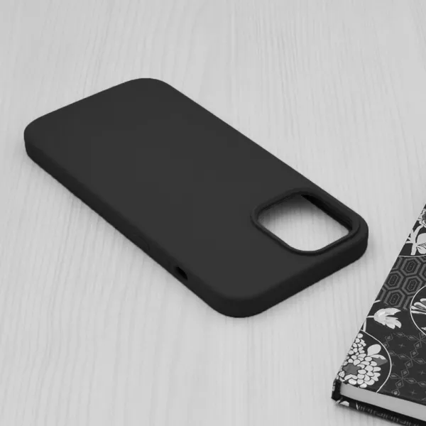 Husa de protectie Loomax, pentru iPhone 12 Mini,  silicon subtire, neagra