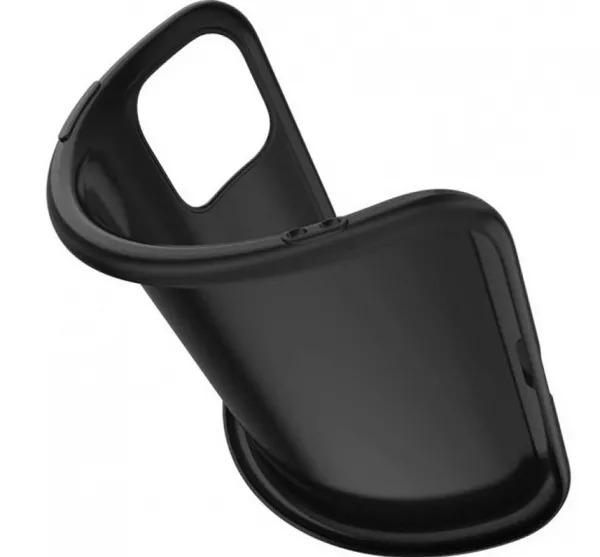 Husa de protectie Loomax, iPhone 13, silicon subtire, neagra