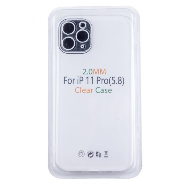Husa Loomax de protectie pentru iPhone 11 Pro, silicon subtire, 2 mm, transparent