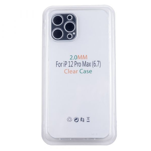Husa Loomax de protectie pentru iPhone 12 Pro Max, silicon subtire, 2 mm, transparent
