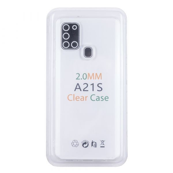 Husa Loomax de protectie pentru Samsung A21 S, silicon subtire, 2 mm, transparent
