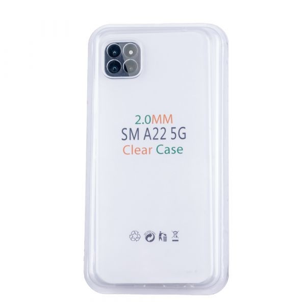 Husa Loomax de protectie pentru Samsung A22 5G, silicon subtire, 2 mm, transparent