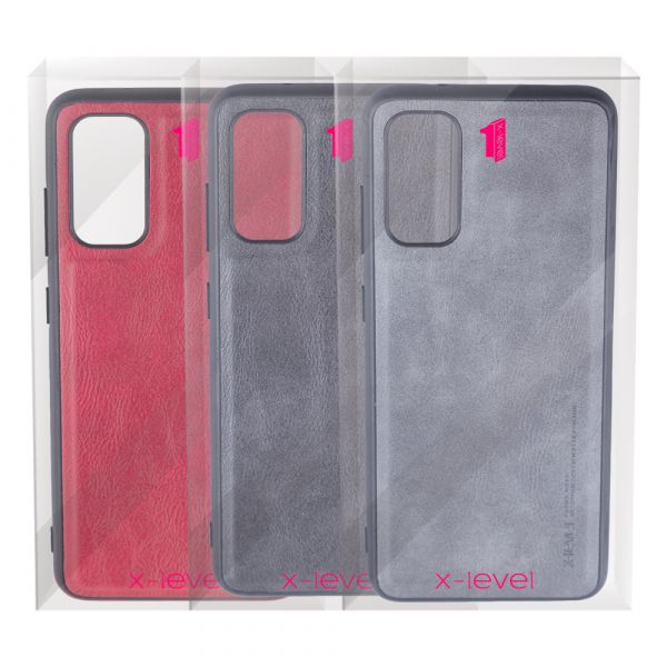 Husa Loomax de protectie pentru Samsung S20 Plus, anti-soc, din piele ecologica, subtire, visiniu