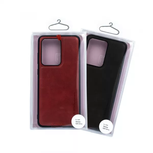 Husa Loomax de protectie pentru Samsung S20 Ultra, anti-soc, din piele ecologica, subtire, negru