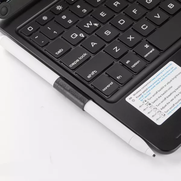 Husa Loomax tip mapa, tastatura Bluetooth, rotire 360 grade cu touchpad, neagra, 10.9/11 inch, cu 6 culori