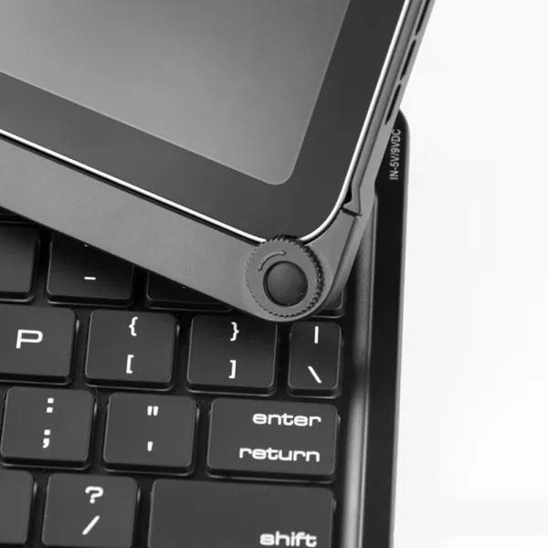 Husa Loomax tip mapa, tastatura Bluetooth, rotire 360 grade cu touchpad, neagra, 10.9/11 inch, cu 6 culori