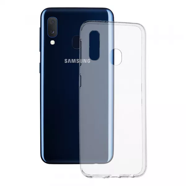 Husa Loomax de protectie pentru Samsung A20E, silicon subtire, 2 mm, transparent