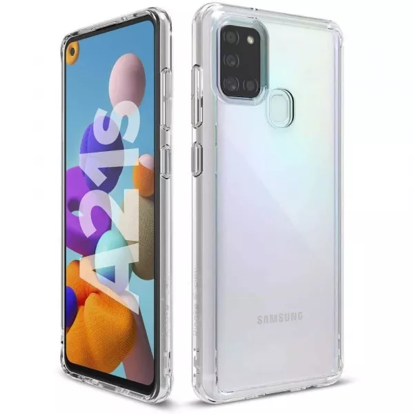 Husa Loomax de protectie pentru Samsung A21 S, silicon subtire, 2 mm, transparent