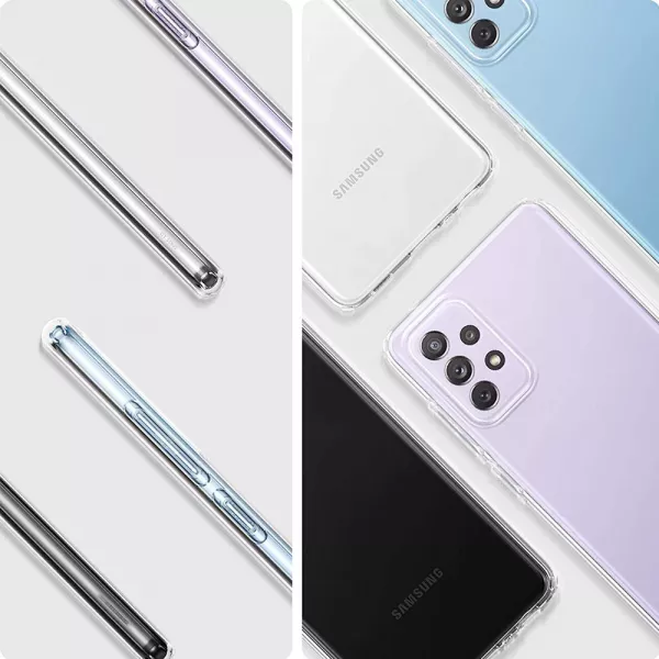 Husa Loomax de protectie pentru Samsung A72 5G, silicon subtire, 2 mm, transparent