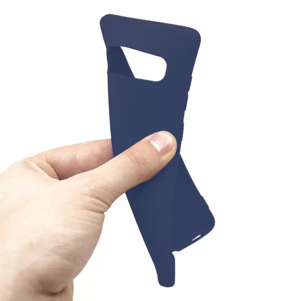 Husa de protectie Loomax, compatibila cu Samsung S10 Plus, Silicon Subtire, Albastra