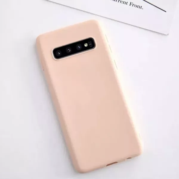 Husa de protectie Loomax pentru Samsung S10 Plus, Silicon Subtire, Bej