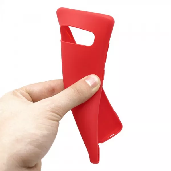 Husa de protectie Loomax pentru Samsung S10, Silicon Subtire, Rosie