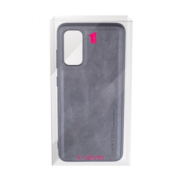 Husa Loomax de protectie pentru Samsung S20, anti-soc, din piele ecologica, subtire, negru